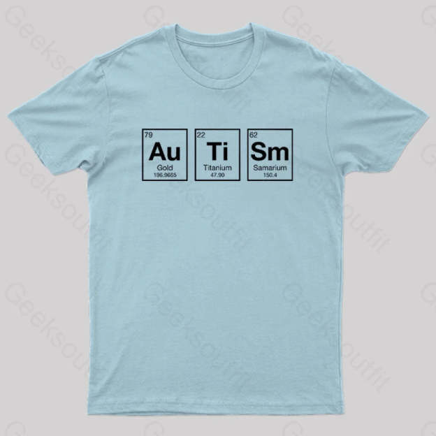 Autism Periodic Table Nerd T-Shirt Light Blue / S
