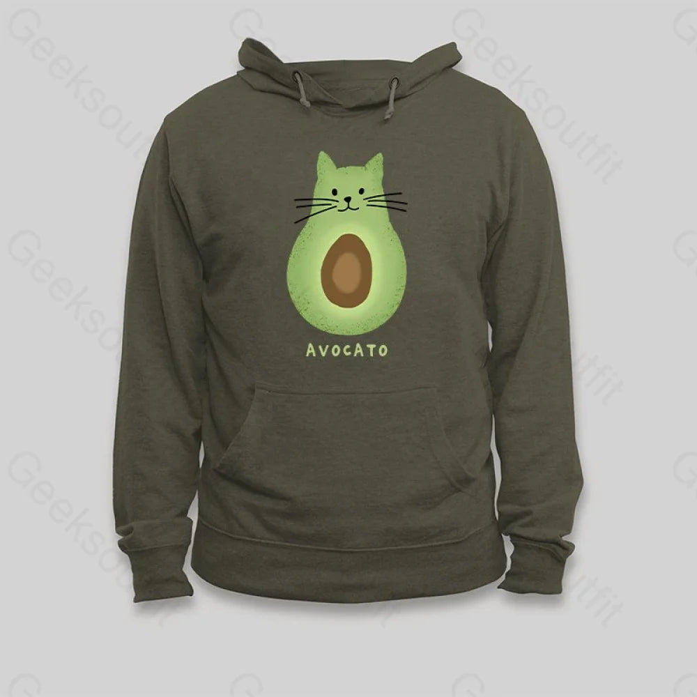 Avocato Cat Avocado Pun Hoodie - Geeksoutfit