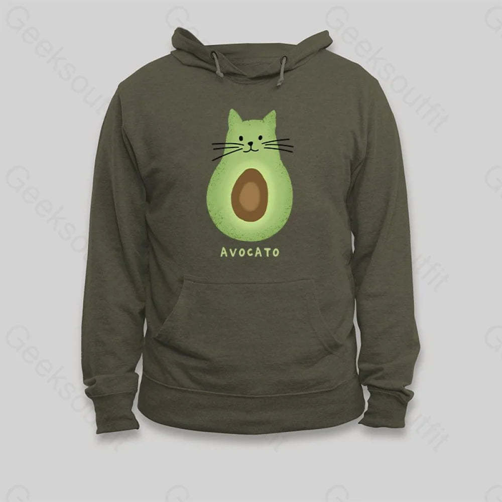 Avocato Cat Avocado Pun Hoodie - Geeksoutfit