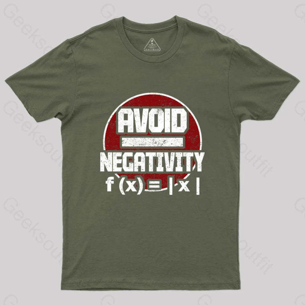 Avoid Negativity T-Shirt Army Green / S