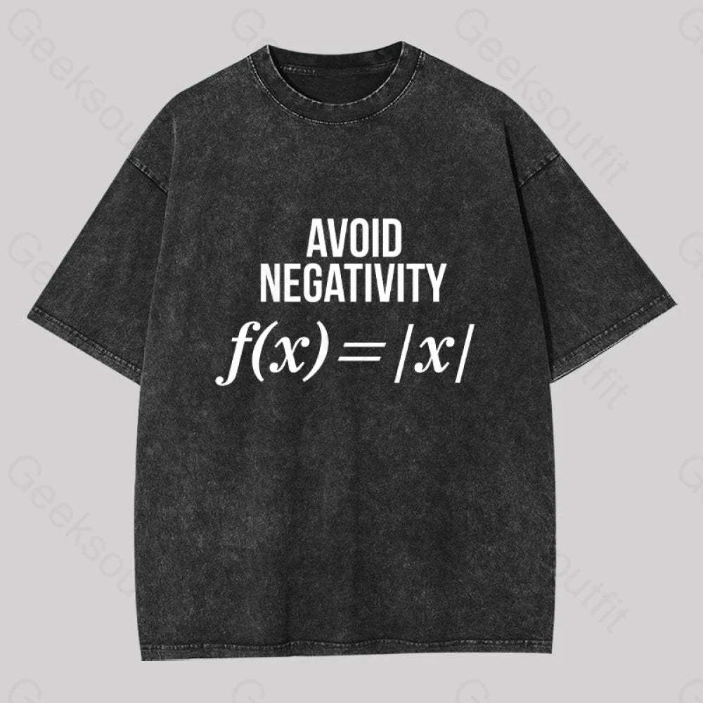 Avoid Negativity Washed T-Shirt Black / S