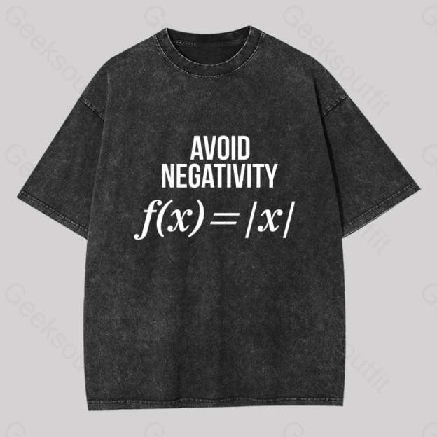 Avoid Negativity Washed T-Shirt Black / S