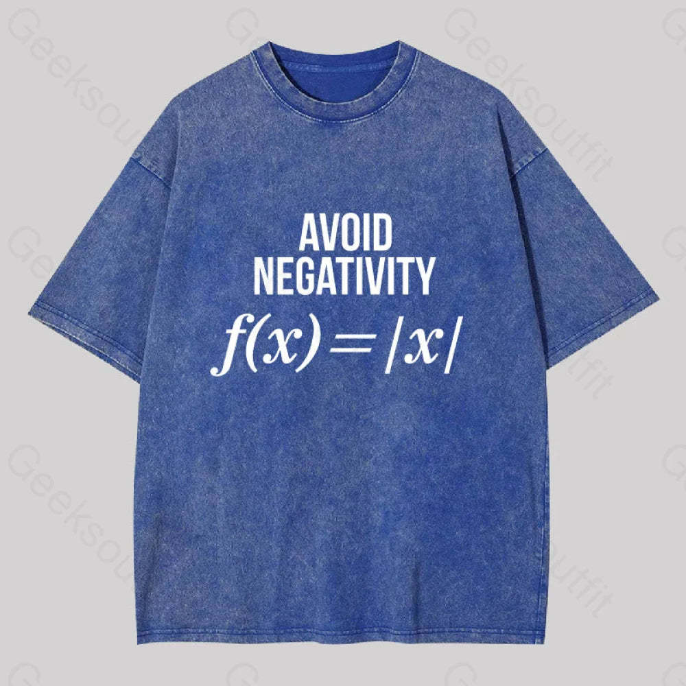 Avoid Negativity Washed T-Shirt Blue / S