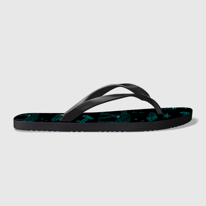 Imperial Walker Space Ship Cookie Geek Flip Flops