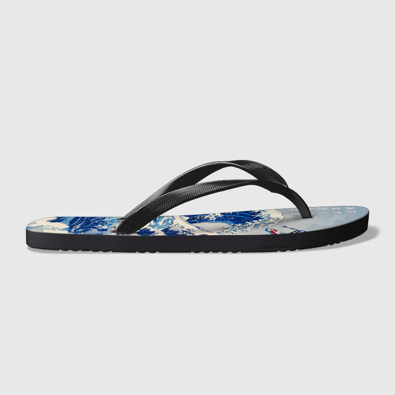 Ukiyoe Wave Fighter Geek Flip Flops