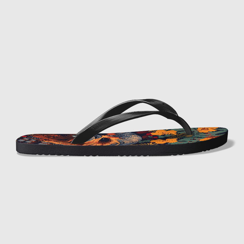 Chewbacca Flowers Geek Flip Flops