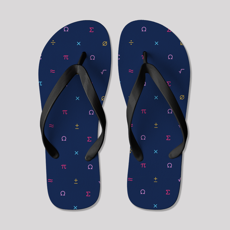 Mathematics Symbol Geek Flip Flop