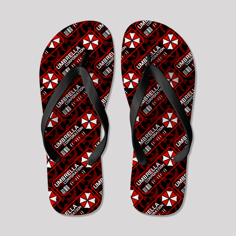 Umbrella Corp Vibes Geek Flip Flops