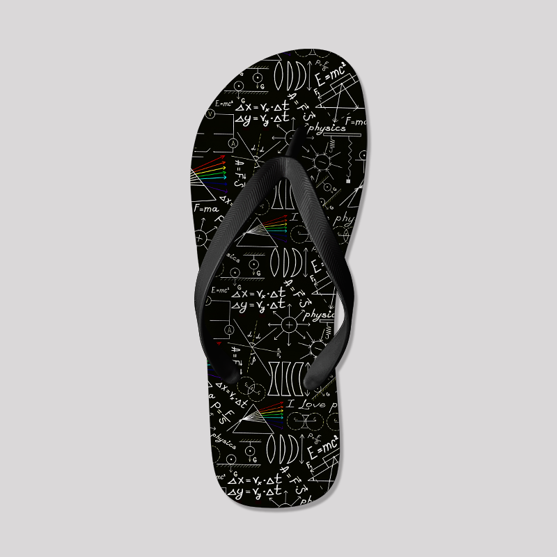 Physics Notes Geek Flip Flops