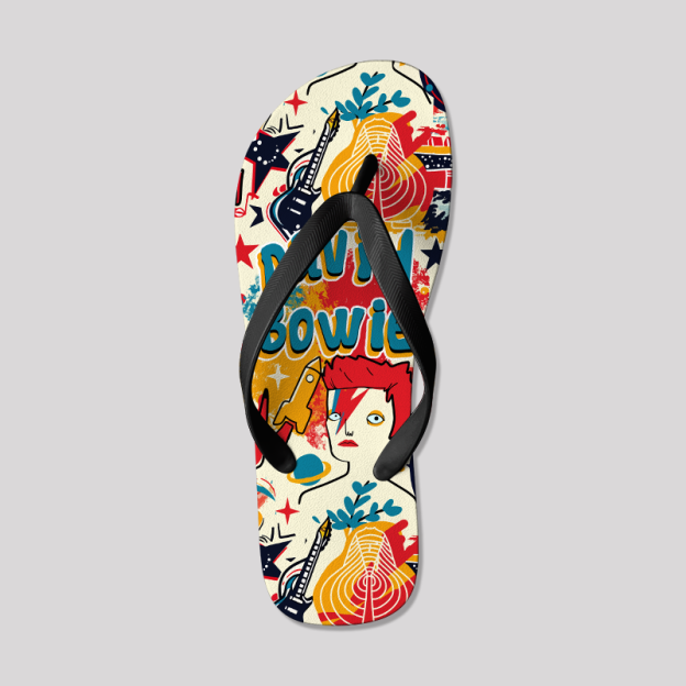 Space Oddity Geek Flip Flops