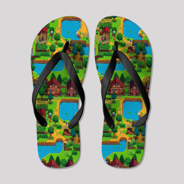 Stardew Valley RPG Game  Geek Flip Flops
