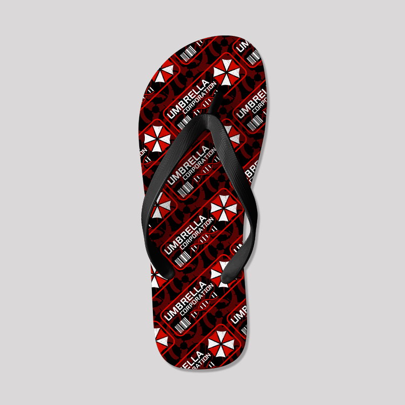 Umbrella Corp Vibes Geek Flip Flops