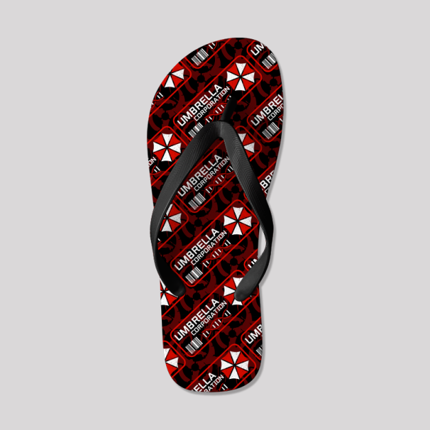 Umbrella Corp Vibes Geek Flip Flops