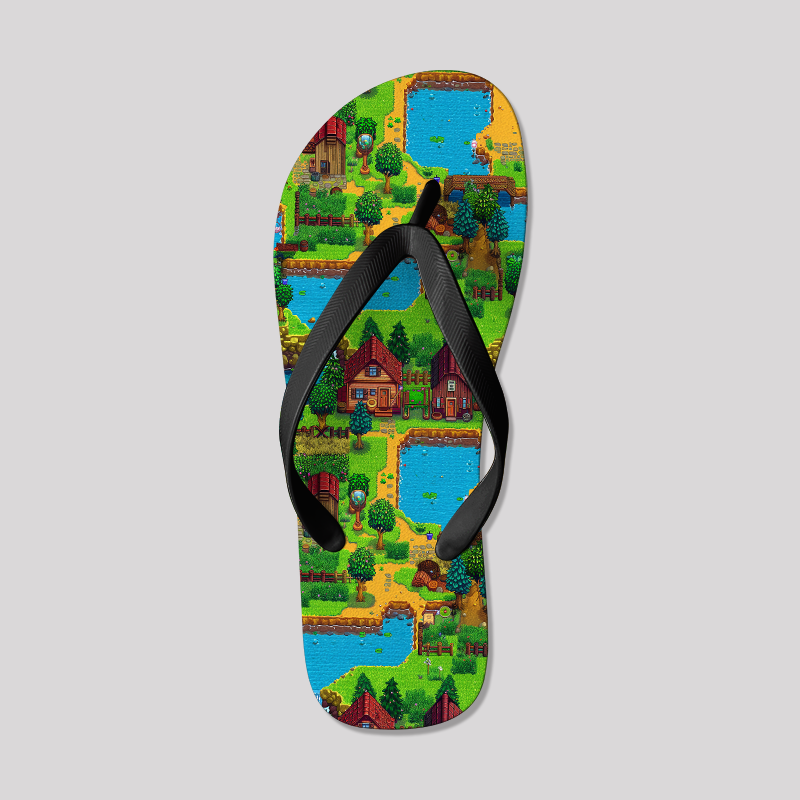 Stardew Valley RPG Game Geek Flip Flops