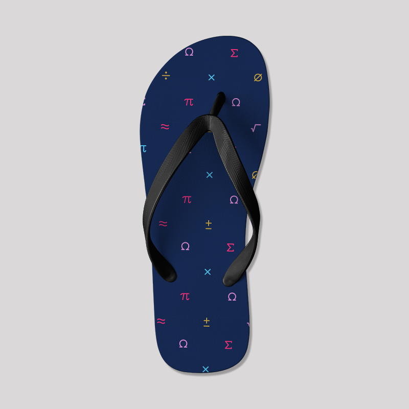 Mathematics Symbol Geek Flip Flop