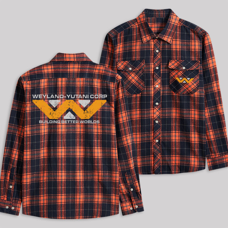 Weyland Building Better World Plaid Flannel Shirt