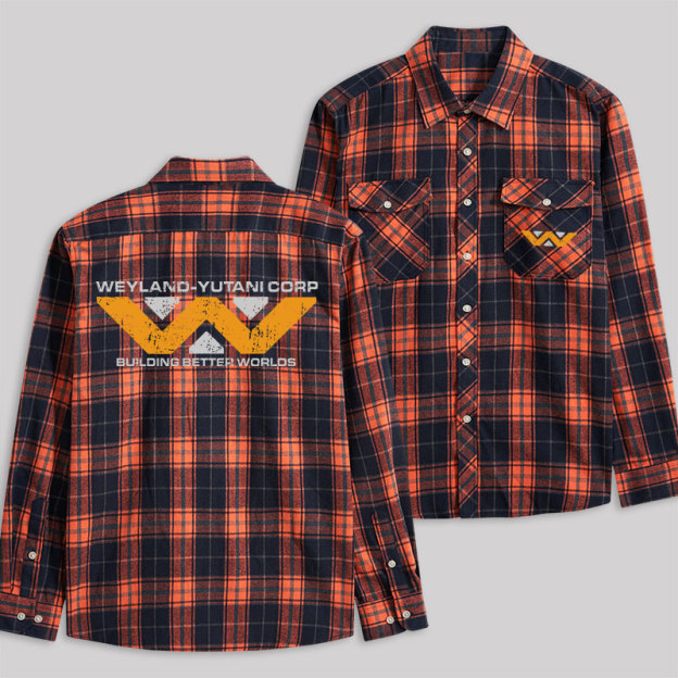 Weyland Building Better World Plaid Flannel Shirt