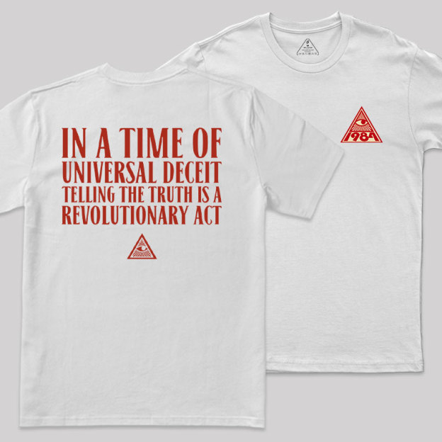 A Revolutionary Act Front and Back Printing Geek T-Shirt