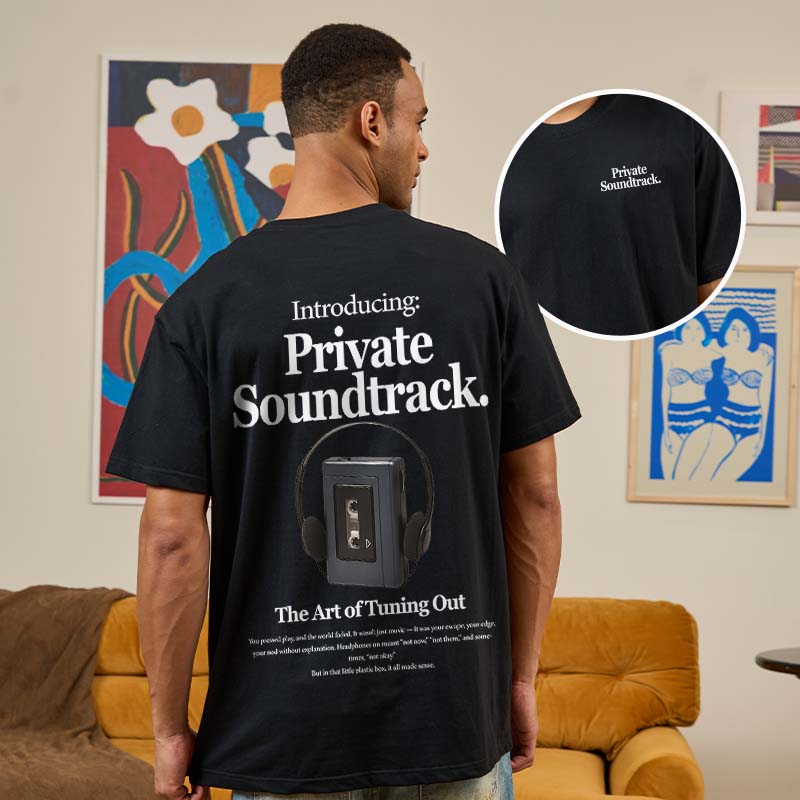Private Soundtrack Front and Back Printing Geek T-Shirt