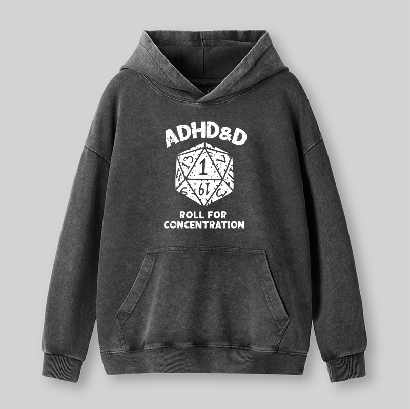 ADHD&D Geek Washed Hoodie
