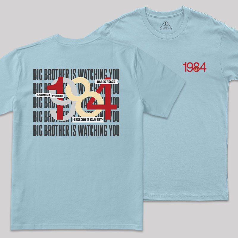 Big Brother Is Watching You Front and Back Printed Geek T-Shirt