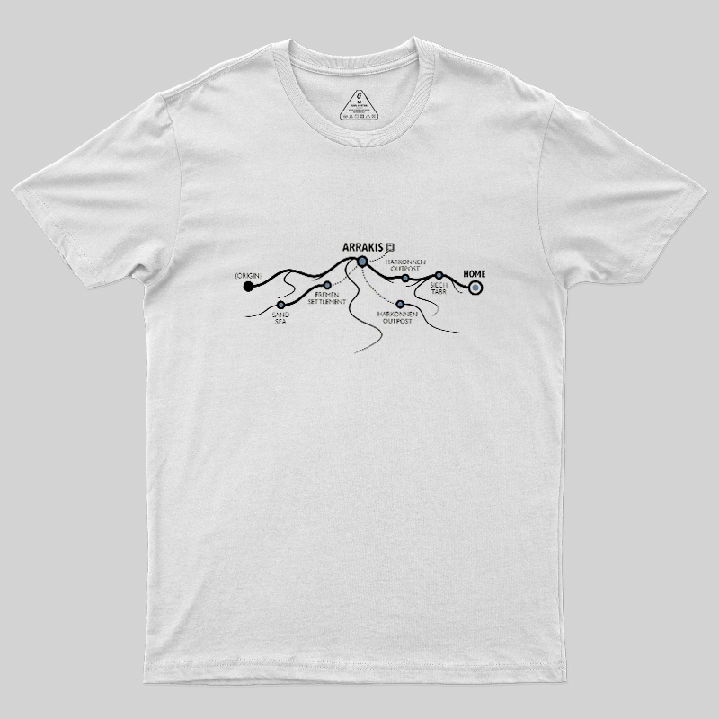 Arrakis Transit Map Geek T-Shirt