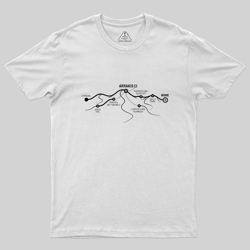 Arrakis Transit Map Geek T-Shirt