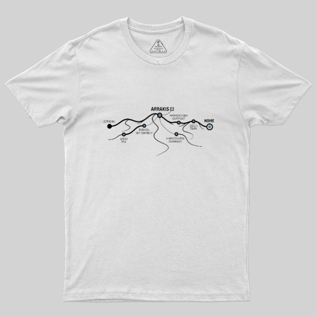 Arrakis Transit Map Geek T-Shirt