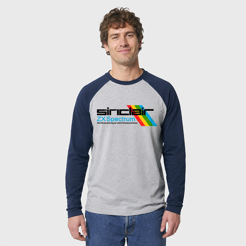 Sinclai ZX Spectrum Geek Retro Raglan Long-Sleeve Tee