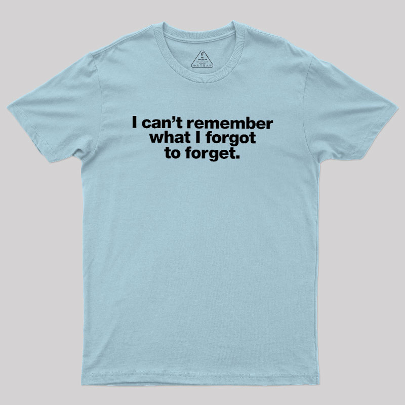 I Can Not Remember What I Forgot To Forget Geek T-Shirt