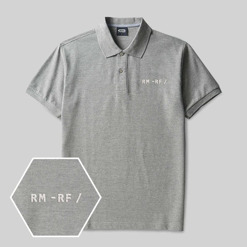 Root Destroyer Geek Embroidered Polo Shirts