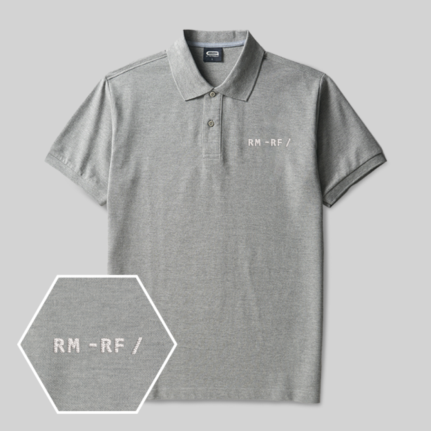 Root Destroyer Geek Embroidered Polo Shirts