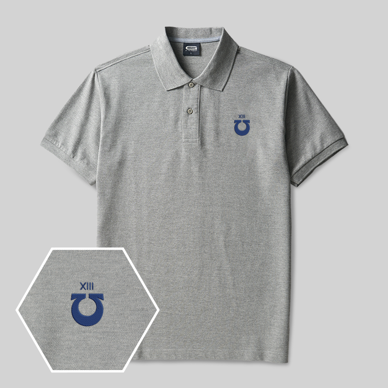40k Ultramarines Geek Embroidered Polo Shirt