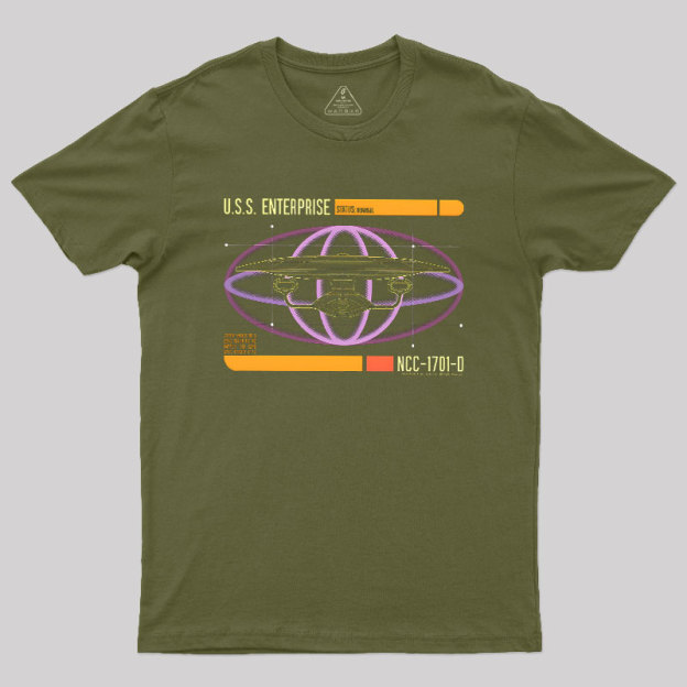 U.S.S. Enterprise D LCARS Status Geek T-Shirt