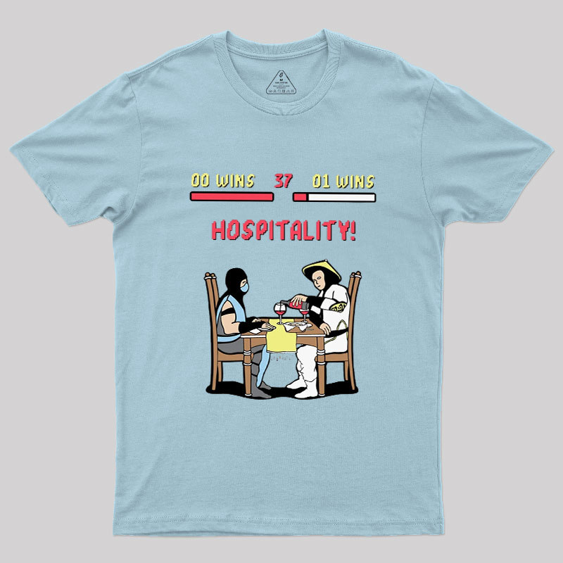 Fighting Game Rivals At Dinner Geek T-Shirt