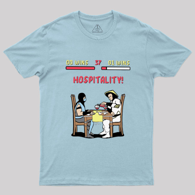 Fighting Game Rivals At Dinner Geek T-Shirt