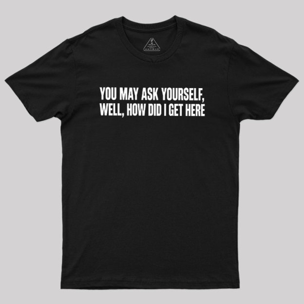 You May Ask Yourself Well How Did I Get Here Geek T-Shirt