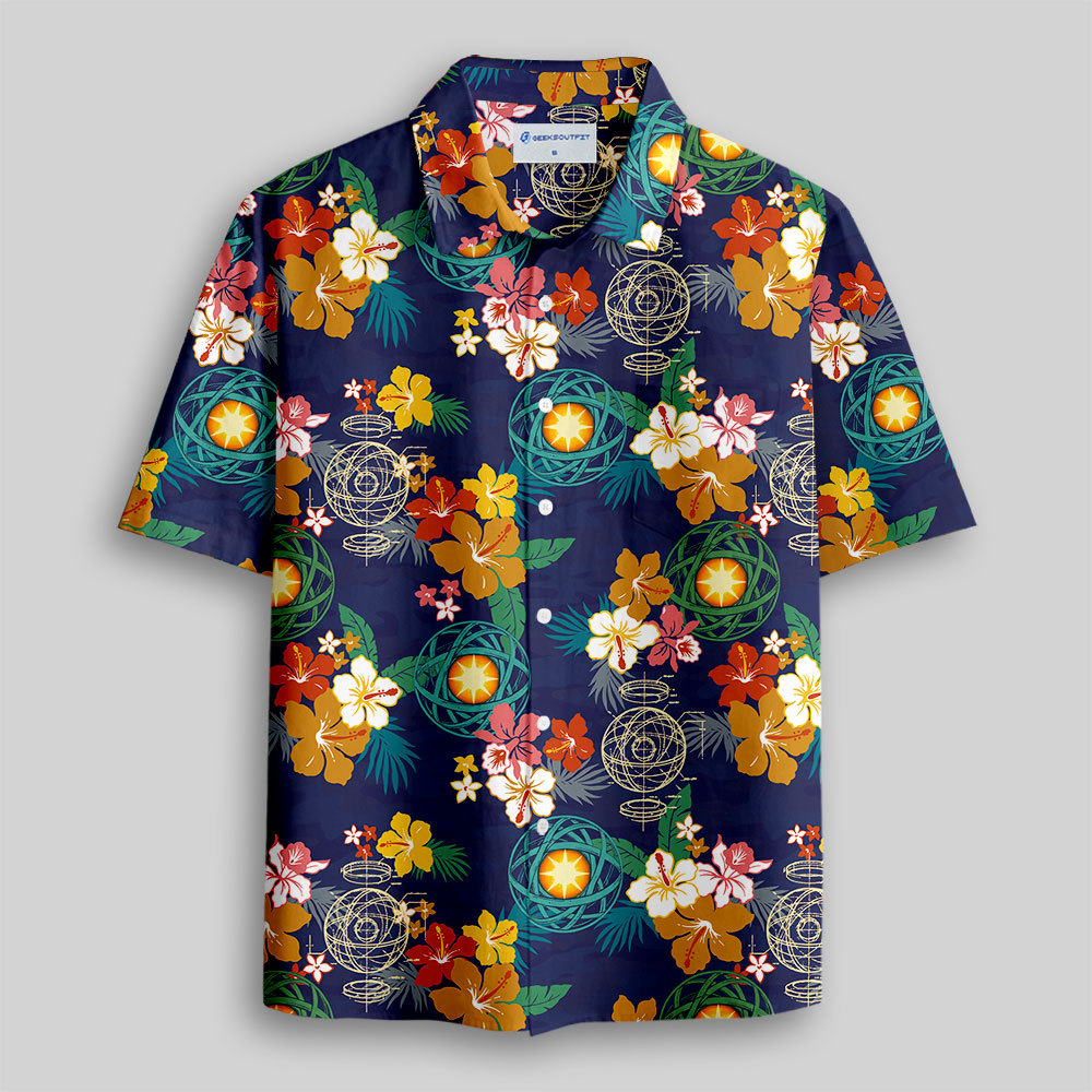 Geeksoutfit Hawaiian Dyson Sphere Button Up Pocket Shirt for Sale
