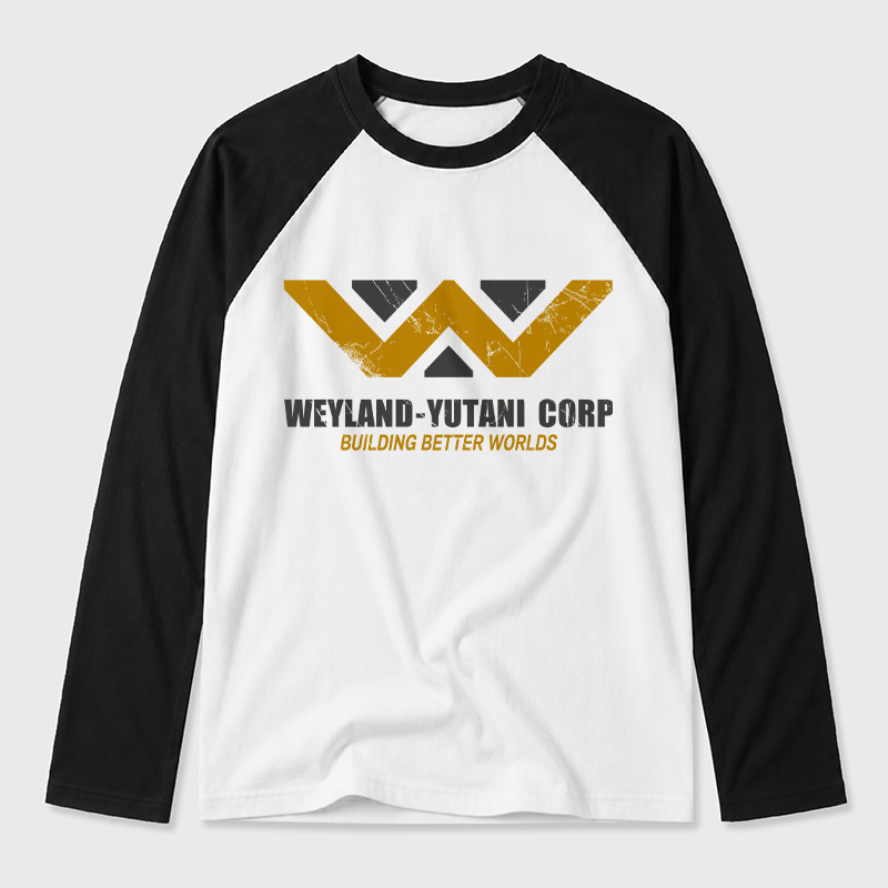 Weyland yutani Corp Geek Retro Raglan Long-Sleeve Tee