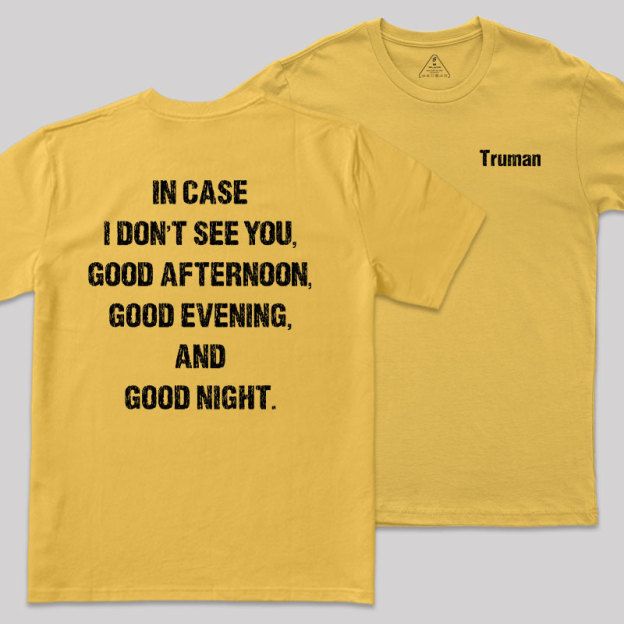 Truman��s Farewell Front and Back Printed Geek T-Shirt