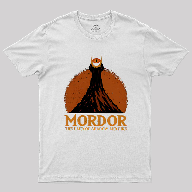 Mordor The Land Of Shadow And Fire Geek T-Shirt