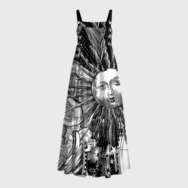 2001 Science Geek Tiered Cami Maxi Dress