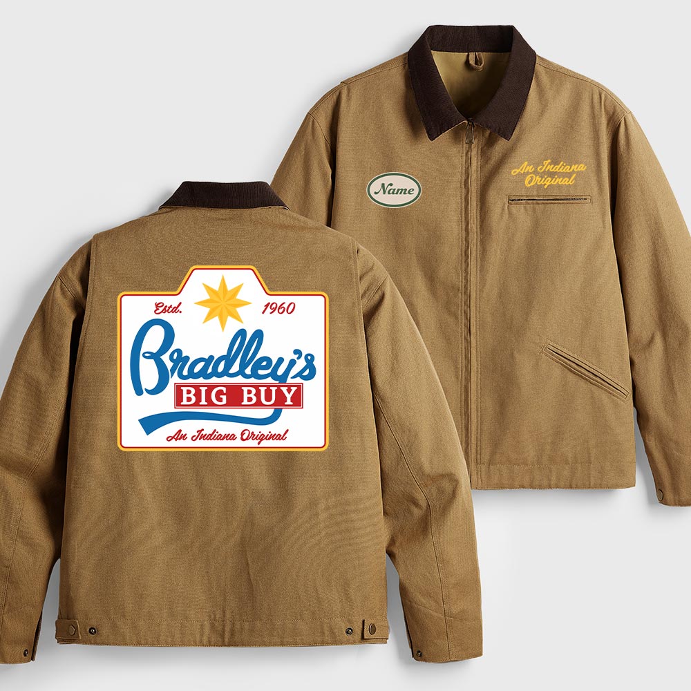 Personalized Bradley's Big Buy Classic Work Jacket Geek Canvas Work Jackets