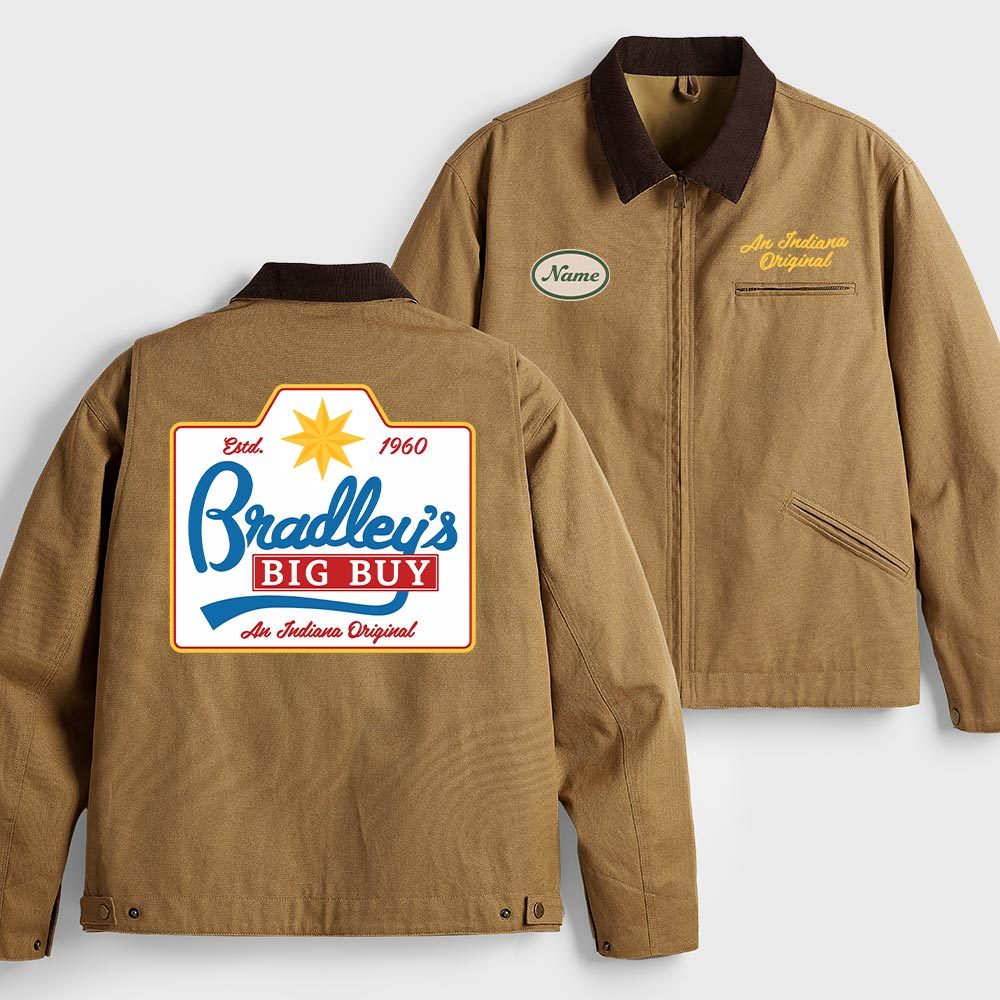 Personalized Bradley's Big Buy Classic Work Jacket Geek Canvas Work Jackets