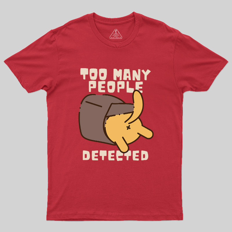 Too Many People Detected Cat Geek T-Shirt