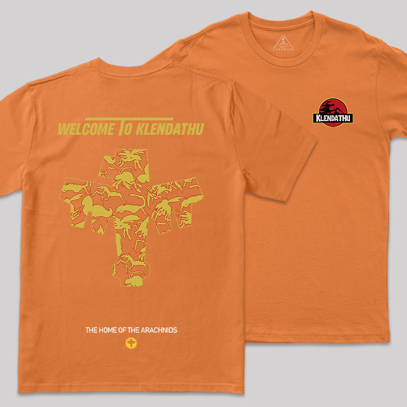 The Home Of The Arachnids Front and Back Printing Geek T-Shirt