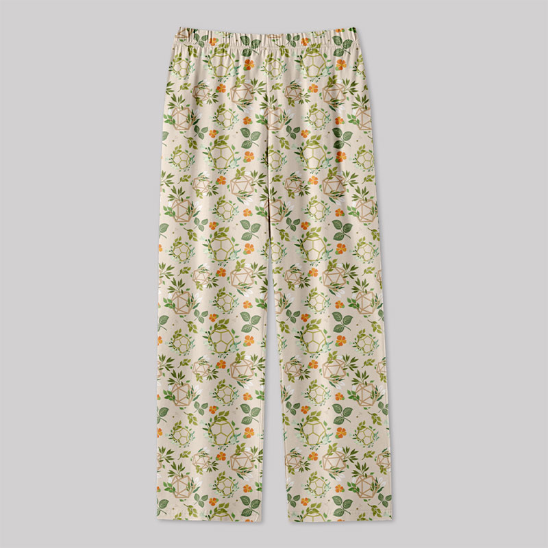 Plant DND Dice Off White Geek Loungewear Pants