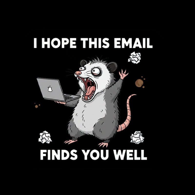 Possum Work Email Geek T-Shirt