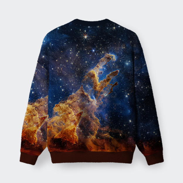 Pillar of Creation Nebula Fuzzy Fleece Sweatshirt
