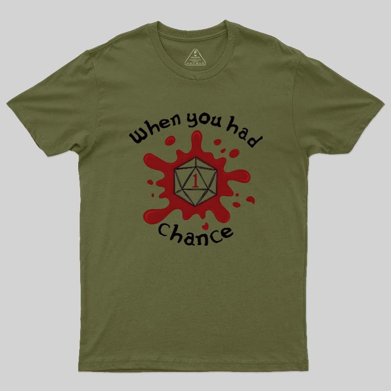 When You Had 1 Chance Geek T-Shirt